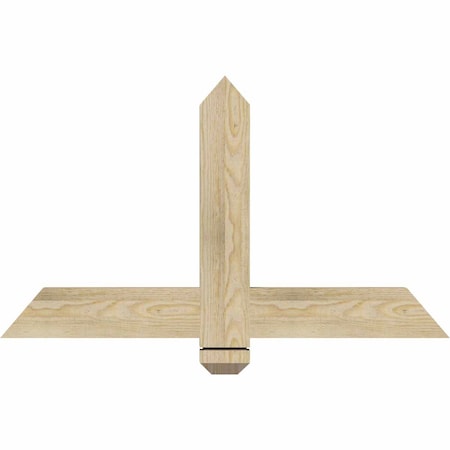 Ekena Millwork Eugene Rough Sawn Timber Gable Bracket, Douglas Fir, 36"W x 21"H x 2"D x 4"F, 14/12 Pitch GBW036X21X0204EUG00RDF